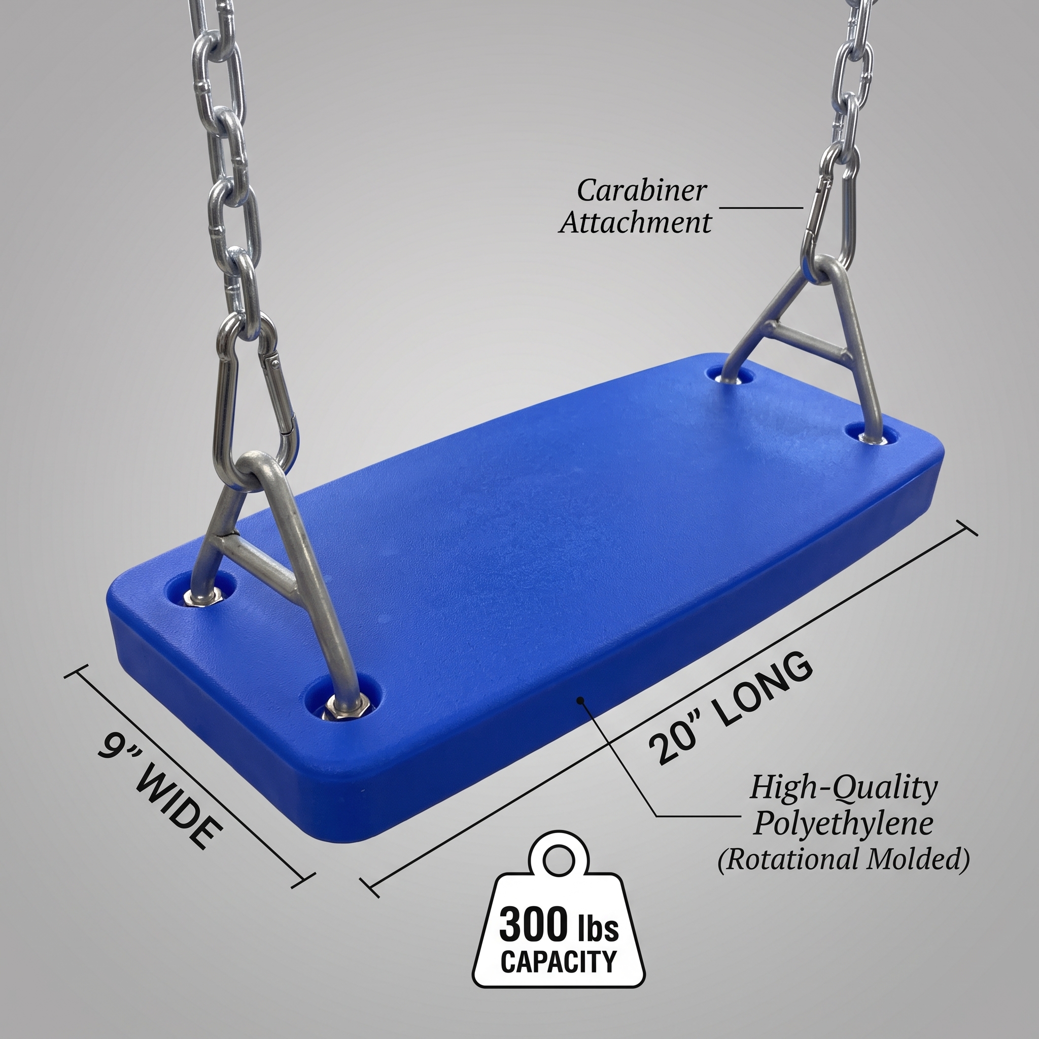Heavy-Duty Rotational Molded Flat Swing Seat - Image 3