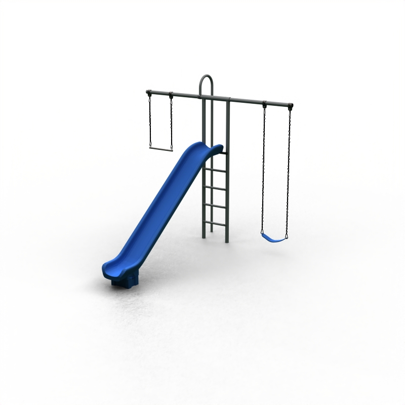 8' Starter Swing Set with Slide