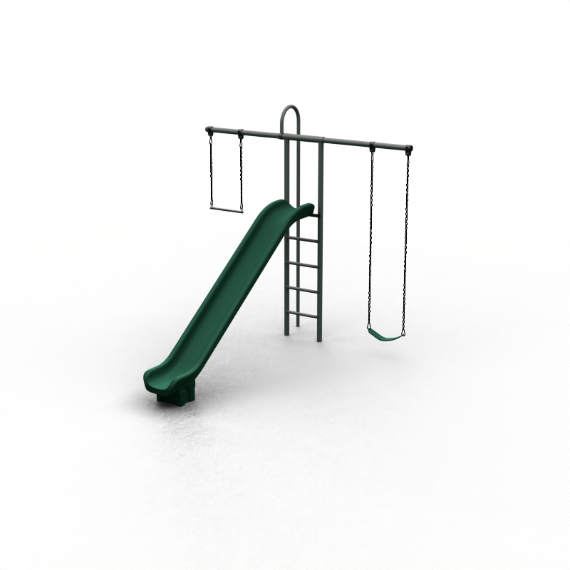 8' Starter Swing Set with Slide - Image 3